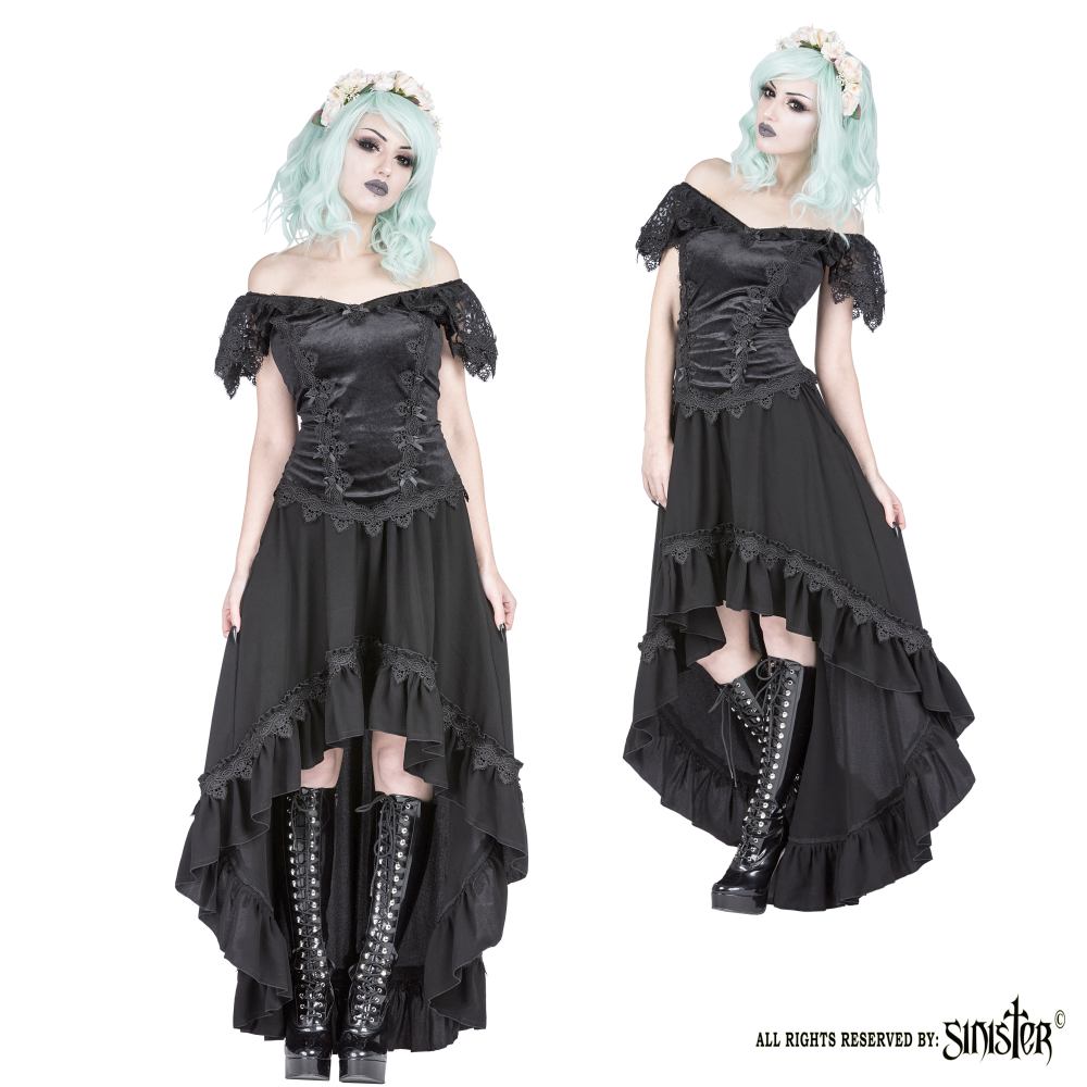 Sinister - 1117 Lange rok - Zwart